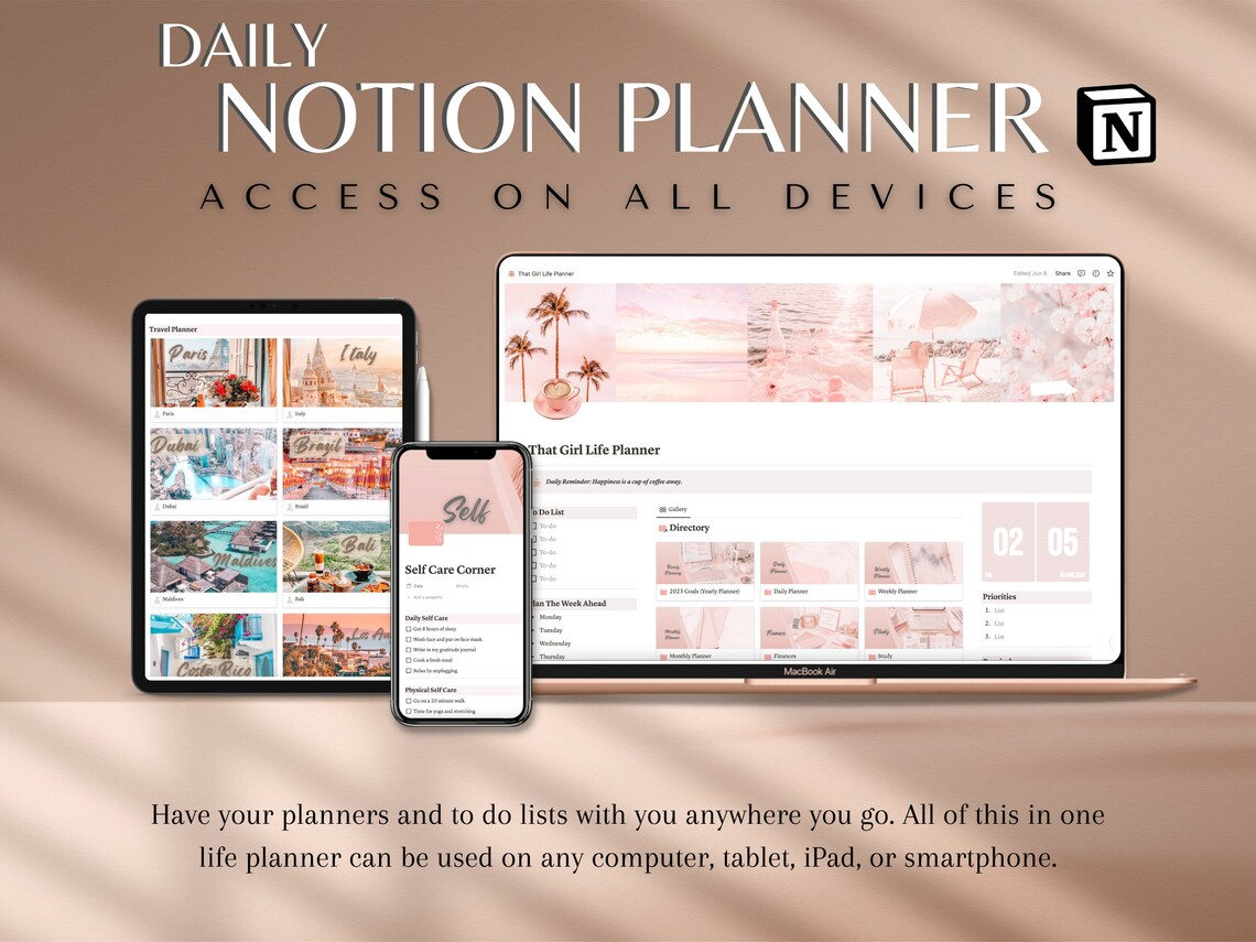 PLR Notion Template 2024 Aesthetic Planner, Daily Notion Planner, Notion Life Template, Digital