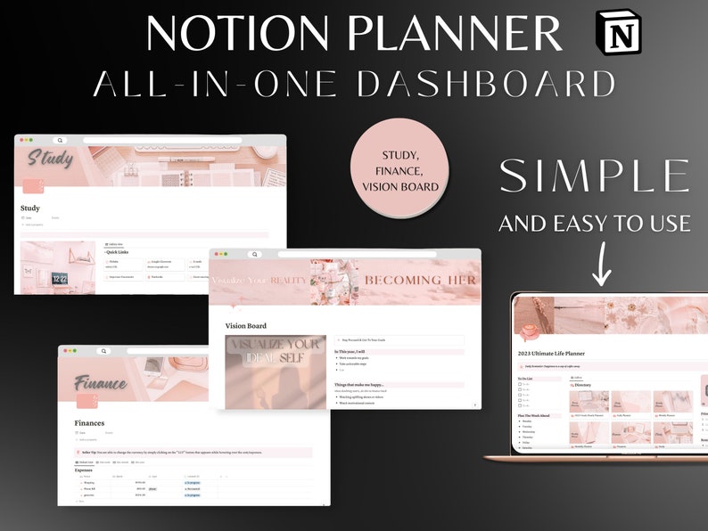 PLR Notion Template 2024 Aesthetic Planner Daily Notion Etsy
