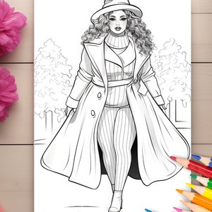 46 Women&#39;s Fashion Style Coloring Book - Printable PDF, Sofort Download