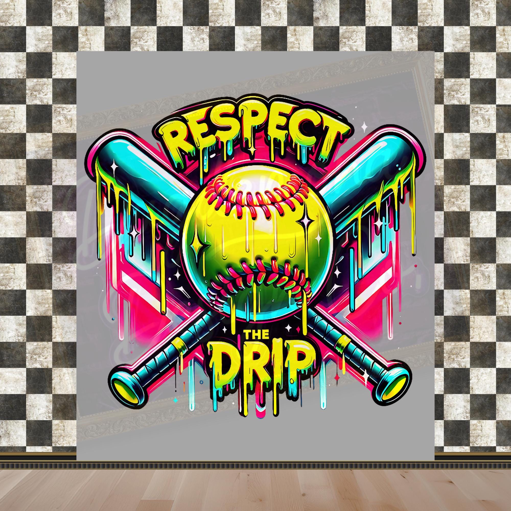 Respect the Drip Softball Png - Etsy
