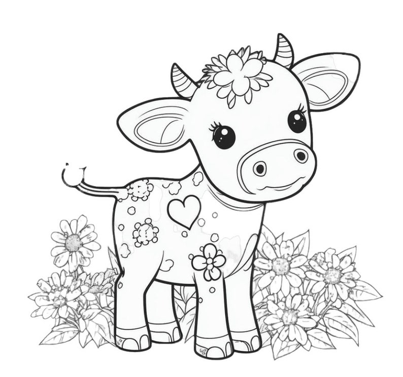 Farm Animal Coloring Pages - Etsy
