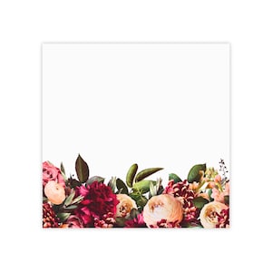 Pink Floral Post-it Note Pads: 3M Adhesive, 50 Sheets, Pretty Post It Notes