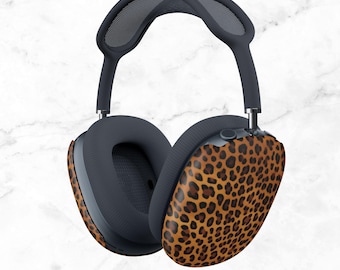 Brown Leopard Airpods Max Case: Snap On Headphone Cover