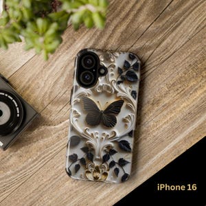 Black Butterfly Phone Case: iPhone & Samsung Galaxy Cases Bild 4