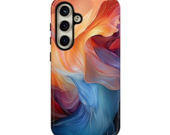 Colorful Abstract Samsung Galaxy Phone Case, Abstract Samsung Phone Case, Samsung S24 Case, Samsung S24 Plus, Samsung S24 Ultra