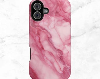 MAGSAFE Pink Marble Phone Case: Magnetic iPhone Case