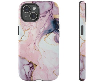 Pink Marble Phone Case, Purple Marble iPhone Case, Tough iPhone Case, Marble iPhone Case, Pink Purple Marble iPhone Case, iPhone 15 Case