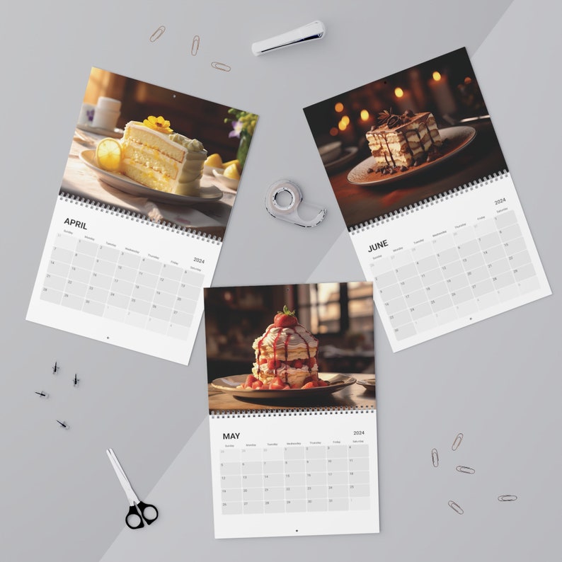 Calendar 2024 Bakery Edition, 2024 Calendar , 2024 Wall Calendar