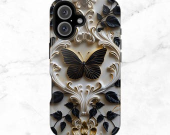 MAGSAFE Black Butterfly Phone Case: Magnetic iPhone Case