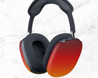 Étui ombré rouge pour Airpods Max : étui pour casque à clipser