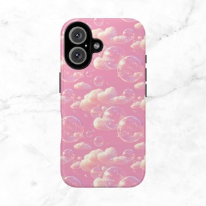Pink Bubble Phone Case: iPhone & Samsung Galaxy Cases imagem 1