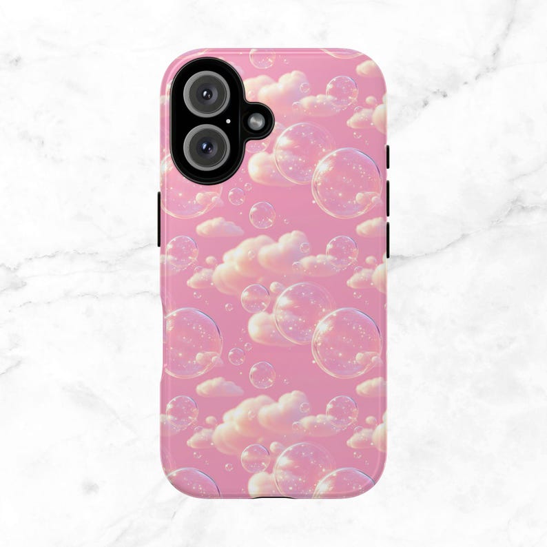 Pink Bubble Phone Case: iPhone & Samsung Galaxy Cases imagem 1