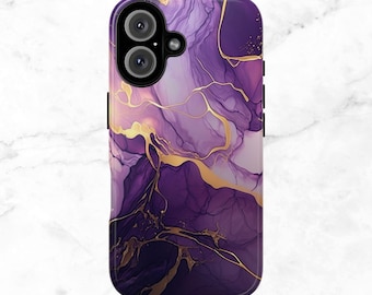 Purple Gold Marble Phone Case: Marble iPhone & Samsung Galaxy Cases