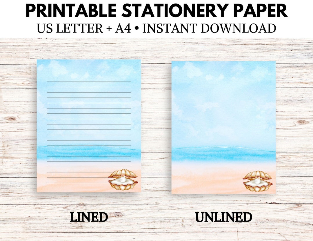 Printable Ocean Stationery/printable Stationery - Etsy