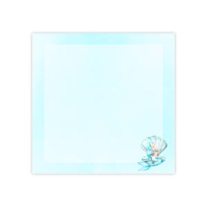 Mermaid Post-it Note Pads: 3M Adhesive, 50 Sheets, Blue Post It Notes