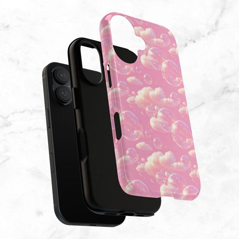 Pink Bubble Phone Case: iPhone & Samsung Galaxy Cases imagem 3