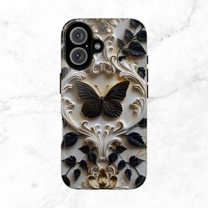 Black Butterfly Phone Case: iPhone & Samsung Galaxy Cases Bild 1