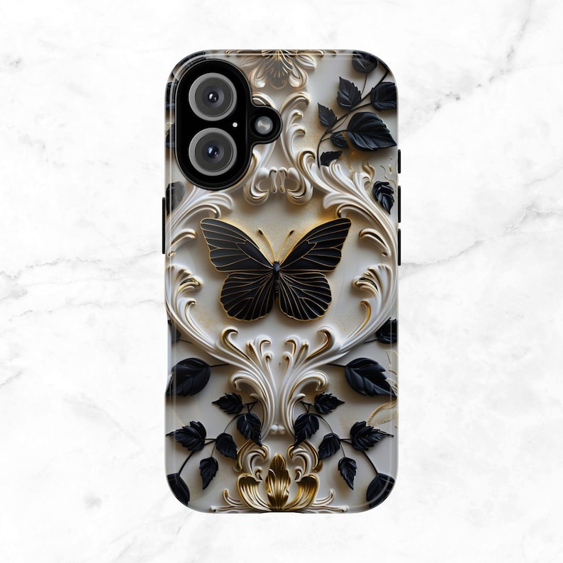 Black Butterfly Phone Case: iPhone & Samsung Galaxy Cases Bild 1