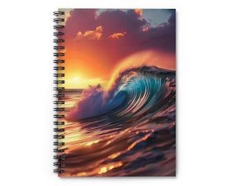 Ocean Wave Spiral Notebook