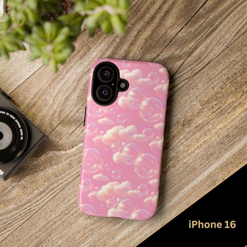 Pink Bubble Phone Case: iPhone & Samsung Galaxy Cases imagem 4