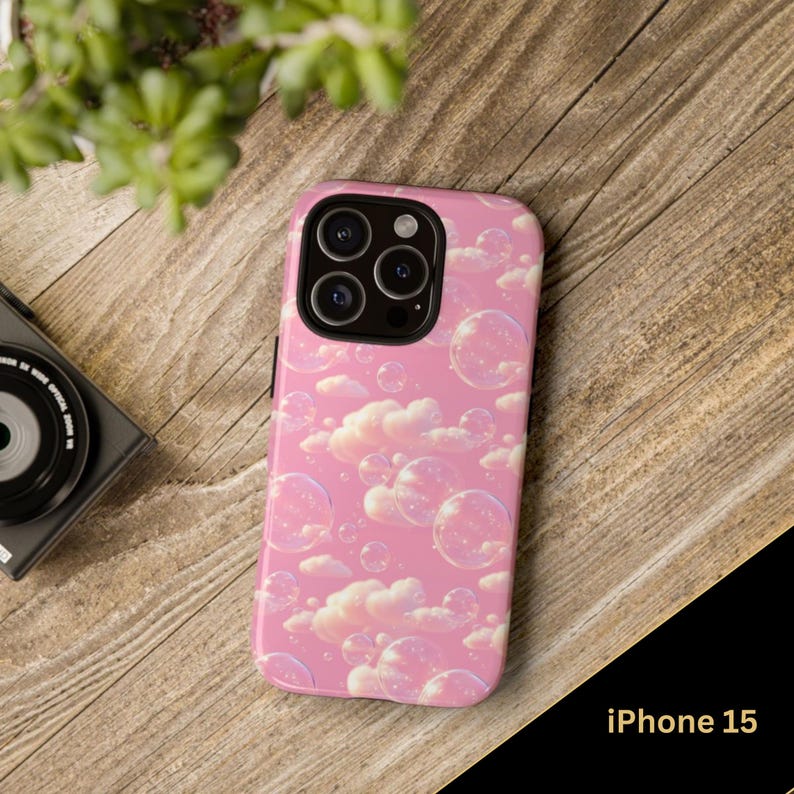 Pink Bubble Phone Case: iPhone & Samsung Galaxy Cases imagem 5