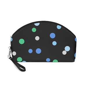 Maldives Confetti Dot Makeup Bag // Confetti, Minimalist, Black and White, Simple Design, Cosmetic Bag