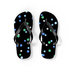 Maldives Confetti Dot Flip Flops || Summertime, Flip Flops, Neutral Palette, Minimalism, Clean Design, Simple Design, Endless Summer