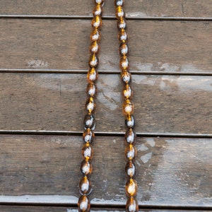 Mid Century, Hand Made Copal Necklace Consisting of 40 Single Knotted Copal Beads. image 2