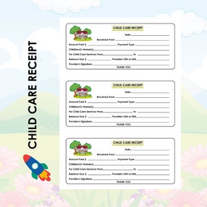Daycare Business Receipts: Printable Childcare Forms (PDF)