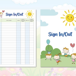 Sign In / Sign Out Daycare Form | In Home Daycare