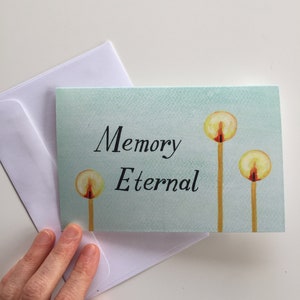 Memory Eternal Grußkarte, Memory Eternal, Beileidskarte, Beileidskarte, Griechisch kyrillische Beileidskarte, In Loving Memory Card, Beileid