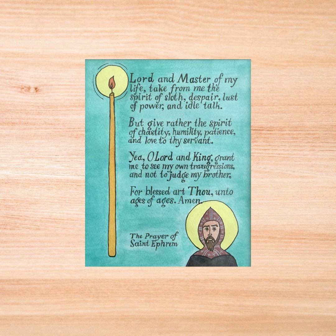 The Prayer of St. Ephrem Print Art Print Orthodox Christian Etsy