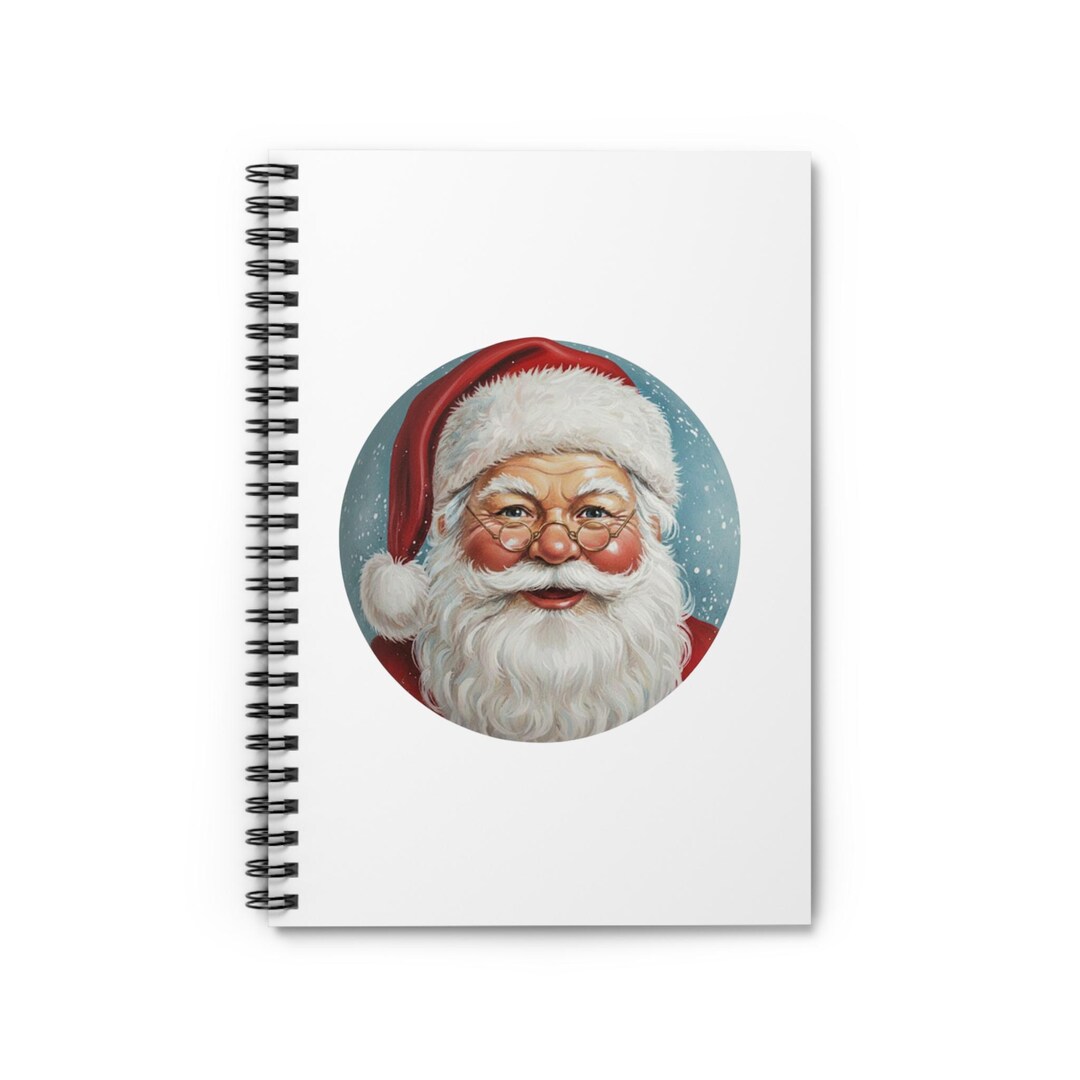 Santa Spiral Notebook, Festive Christmas Journal - Etsy