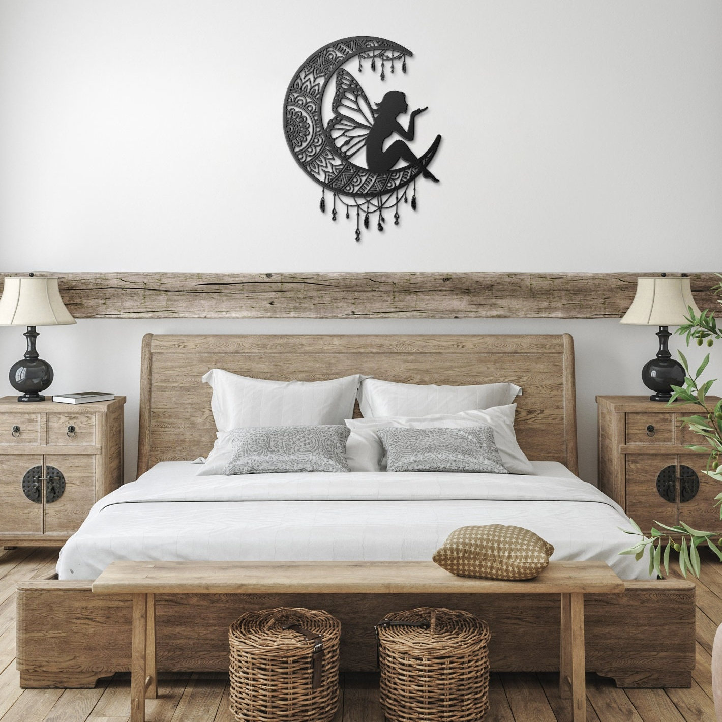 Moon Fairy Metal Sign Wall Hanger Metal Art Etsy