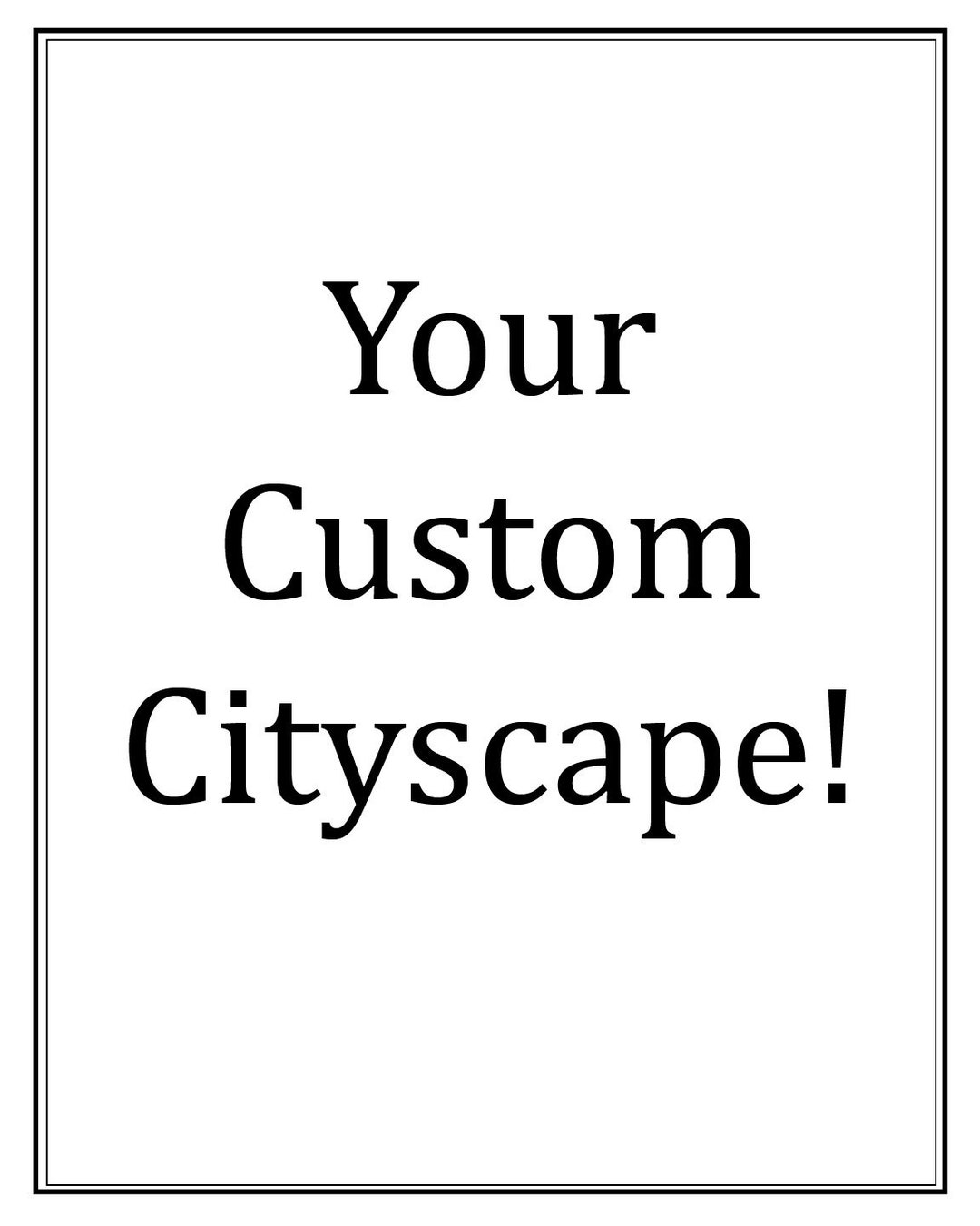 Custom City/landscape Digital Poster Prints Etsy