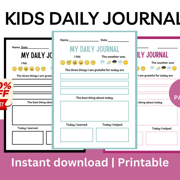 Unleash Your Creativity: A Daily Journal for Kids | Kids Journal | Childhood Fun | Imaginative Play | Daily Writing