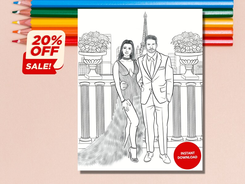 Adult Coloring Page Couples Coloring Date Night Fun Printable Artwork Romantic Coloring - Etsy