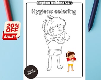 Healthy Habits for Kids: Hygiene Coloring Page and Printables Coloring ...