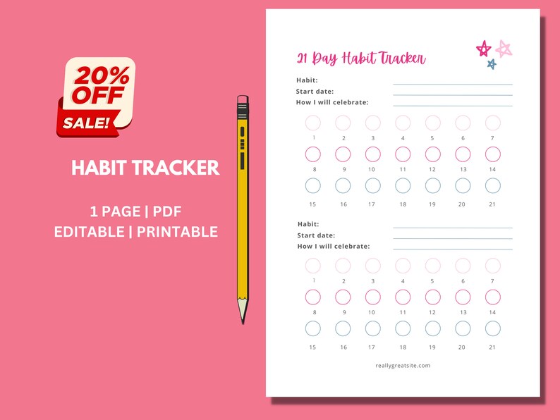 Daily Habit Tracker for Productivity and Personal Growth Healthy Habits
