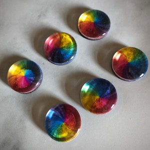Rainbow Swirl Magnet (set of 6)
