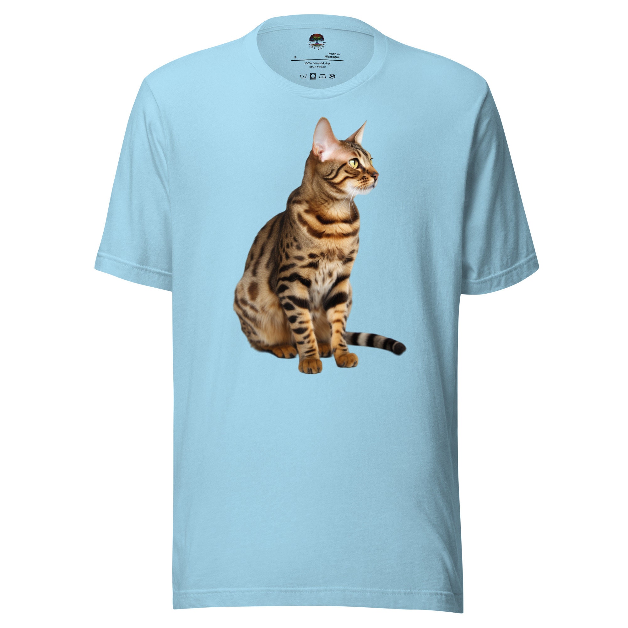 Mystic Moon Shadow Bengal Cat Tee Adorable Cat T shirt for Cat Lovers Cat Clothes Pet Accessories Feline Fashion Cat Apparel