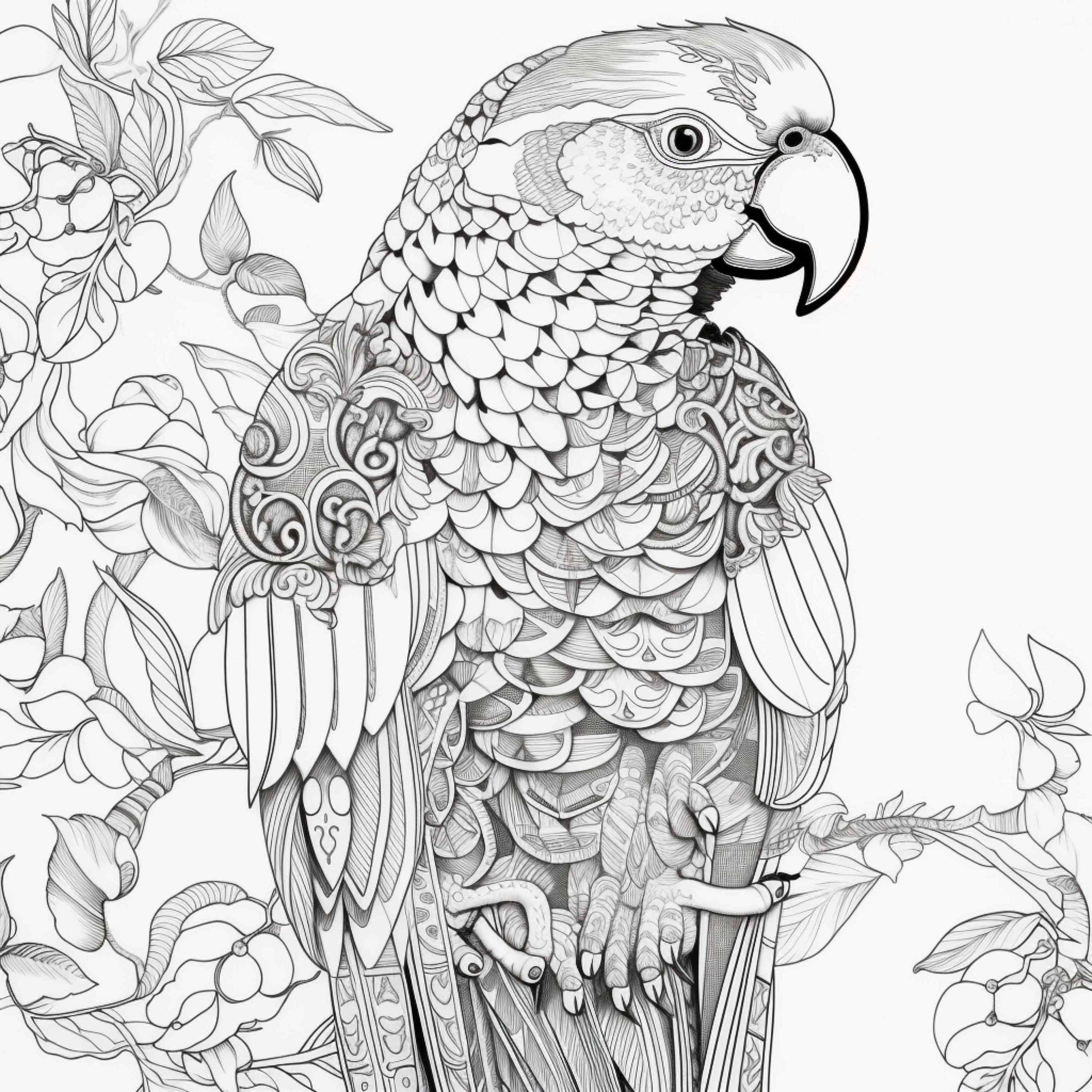 65 Whimsical Wildlife Coloring Pages, Detailed Animals (digital ...