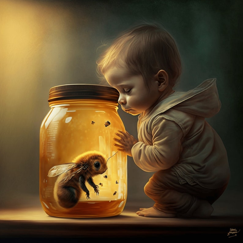 Honey Kid Digital Image Download - Etsy