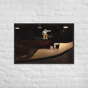 Benihana at Bam Margera&#39;s Skatepark - Framed photo paper poster skateboarding wall art