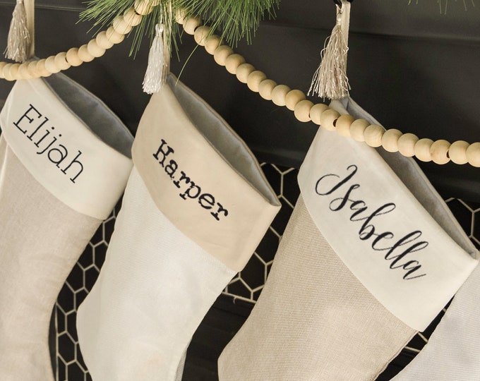 Preworked Needlepoint Christmas Stocking Reindeer Ornament Etsy