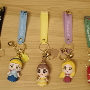 Disney Princess Character Charm Keyrings / Bag Charms