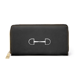 Cartera con cremallera para bocado de caballo Snaffle