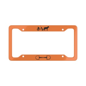Horse and Carriage Snaffle Bit License Plate Frame, Equestrian Lover