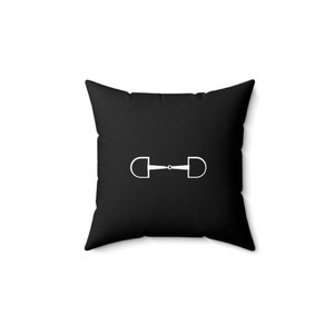 Snaffle Horse Bit Square Pillow