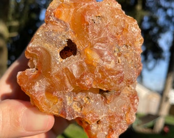 Premium Orange Carnelian Agate from Washington, Natural Agate - 423g